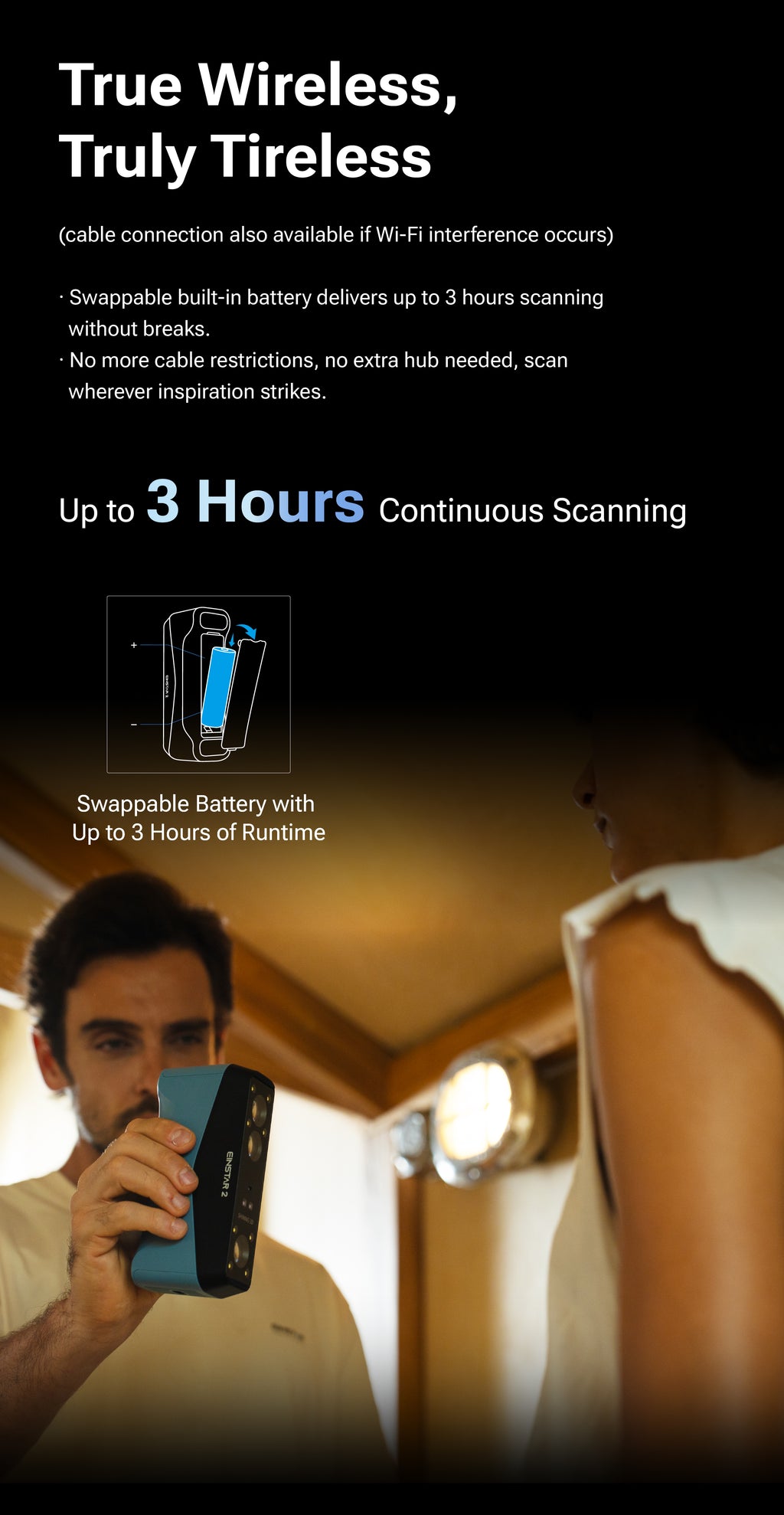 EINSTAR 2: Versatile True Wireless 3D Scanner SHINING 3D -3DxWorld