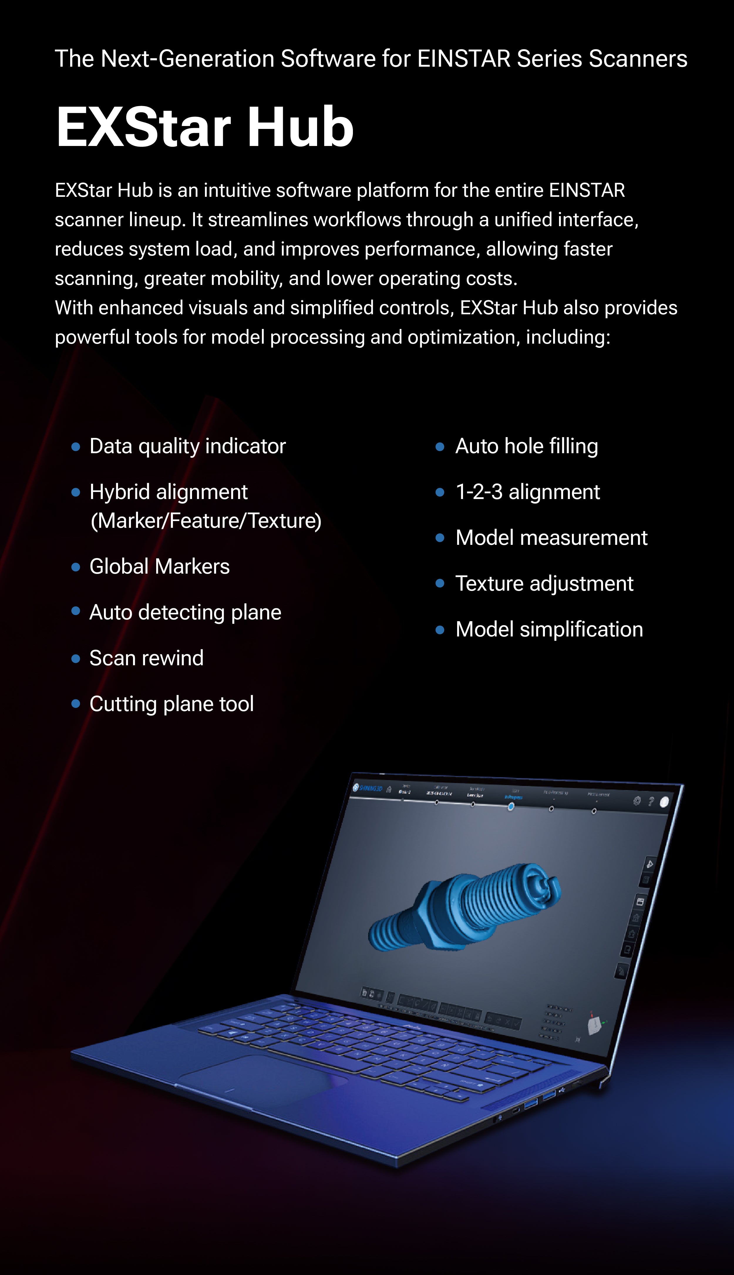 EINSTAR 2: Versatile True Wireless 3D Scanner SHINING 3D -3DxWorld